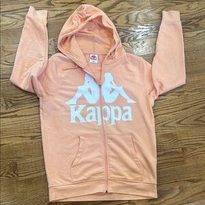 Kappa Light Orange Zip-Up Hoodie